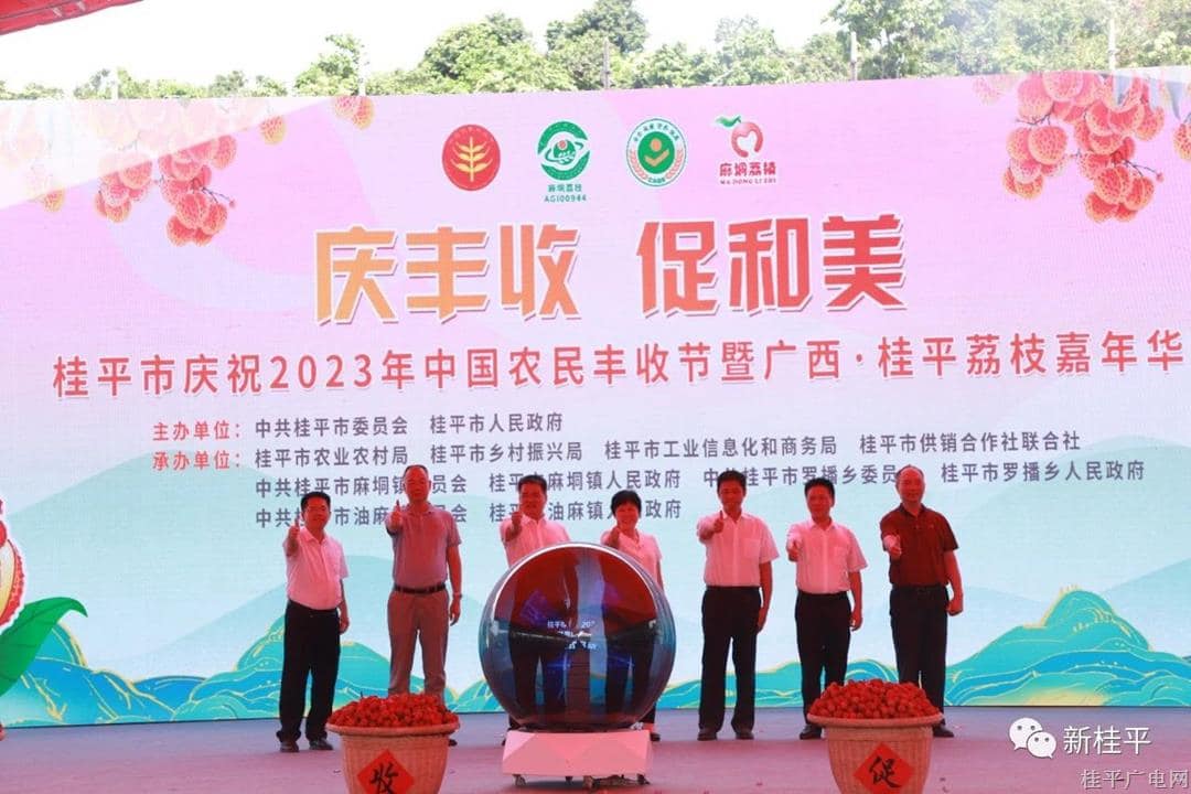 “庆丰收 促和美”桂平市庆祝2023年中国农民丰收节暨广西·桂平荔枝嘉年华活动在桂平市麻垌镇举行